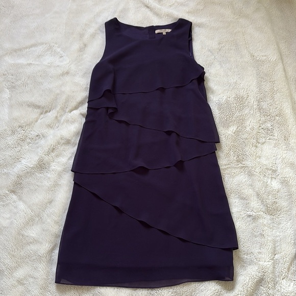 RW&CO Midnight Cascade Dress Purple Ruffle Dress - Picture 1 of 9